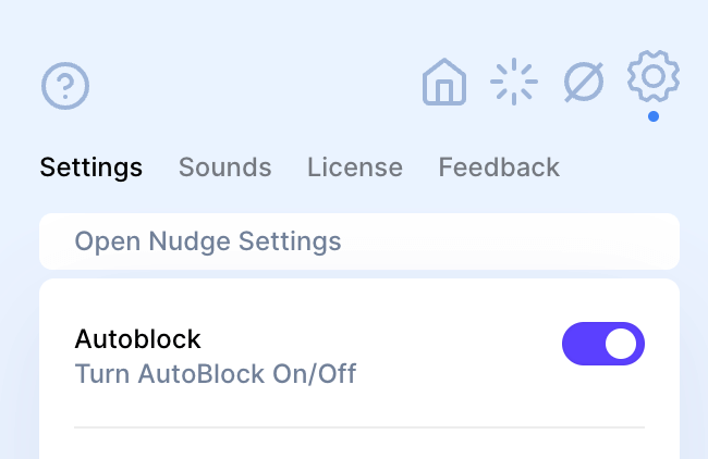 Otto settings nudge